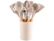 Conjunto de Utensílios de Silicone e Madeira Brinox Top Pratic Cousine 12 Peças