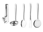 Conjunto de Utensílios em Inox Simonaggio Moniz - 5 Peças Conjunto de Utensílios em Inox Simonaggio Moniz - 5 Peças