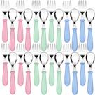 Conjunto de utensílios infantis Honeydak 24 peças de aço inoxidável Conjunto de utensílios infantis Honeydak 24 peças de aço inoxidável