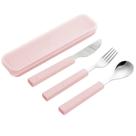 Conjunto de utensílios infantis VANRA de 3 peças em aço inoxidável com estojo