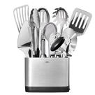 Conjunto de utensílios OXO Steel 15 peças de aço inoxidável com suporte