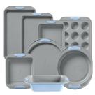 Conjunto de Utensílios para Assar Pyrex 8 Peças em Aço Inoxidável com Silicone