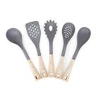 Conjunto De Utensilios Para Cozinha 5 Peças Nylon Neuhaus Astra Cinza
