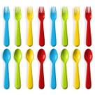 Conjunto de utensílios Plaskidy 16 peças de plástico para crianças sem BPA