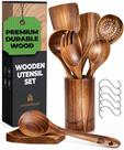 Conjunto de utensílios Woodenhouse Lifelong Quality Teak Wood 8 peças