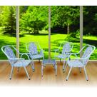 Conjunto de Varanda 4 Cadeiras e Mesa de Centro Veneza Luxo