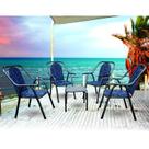 Conjunto de Varanda 4 Cadeiras e Mesa de Centro Veneza Luxo