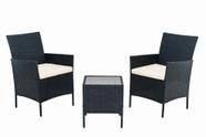 Conjunto De Varanda Arles 3 Peças Preto Just Home Collection