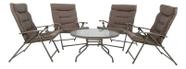Conjunto De Varanda Sao Paulo 5 Pecas Taupe Com Mesa