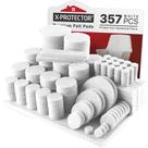 Conjunto de variedades brancas de almofadas de feltro X-Protector de 357 unidades