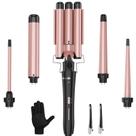 Conjunto de Varinhas de Ondulação USHOW 5 em 1 - Turmalina Cerâmica - 3 Barris