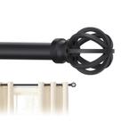 Conjunto de varões para cortinas Poskena Black Heavy Duty 66-120"