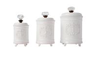 Conjunto de vasilhas de cozinha Mud Pie Circa White Ceramic (3 unidades)