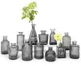 Conjunto de vasos Bud Vase SUPMIND Bud Vase, conjunto de 12 em vidro preto Conjunto de vasos Bud Vase SUPMIND Bud Vase, conjunto de 12 em vidro preto