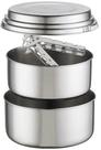 Conjunto de vasos de acampamento MSR Alpine 2 em aço inoxidável 730g