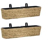 Conjunto de vasos de flores de jacinto de água Planter vidaXL, 2 peças para interior