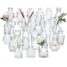 Conjunto de vasos Glass Bud Mapoxy Clear Vintage Embossed (pacote com 32)