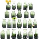 Conjunto de vasos Glass Bud TBWIND Small Green Flower 24 unidades