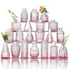 Conjunto de vasos Glass Bud Ulodimi Vintage Crystal 20 unidades rosa