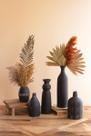 Conjunto de vasos KALALOU Modern Black Clay 5 peças