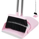 Conjunto de vassoura e pá de lixo BSKLIN Pink com alça ajustável