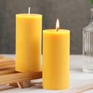 Conjunto de velas Beeswax Pillar de 2, 70 horas de queima