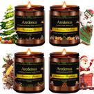 Conjunto de velas de Natal Aredenua, pacote com 4 presentes perfumados de soja Conjunto de velas de Natal Aredenua, pacote com 4 presentes perfumados de soja