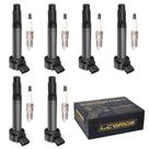 Conjunto de Velas e Bobinas de Ignição para Toyota Sienna, Avalon e Camry (6 peças) Conjunto de Velas e Bobinas de Ignição para Toyota Sienna, Avalon e Camry (6 peças)
