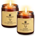 Conjunto de velas Fissiworx com aroma de lavanda 440ml, pacote com 2 unidades 110h