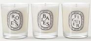 Conjunto de velas perfumadas Diptyque Baies Roses & Figuier 70g x3 Conjunto de velas perfumadas Diptyque Baies Roses & Figuier 70g x3