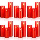 Conjunto de velas Pillar e vasos cilíndricos de vidro Shihanee x18