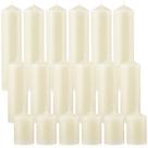 Conjunto de velas Pillar MTLEE de 18 (3 tamanhos) de marfim de queima longa Conjunto de velas Pillar MTLEE de 18 (3 tamanhos) de marfim de queima longa