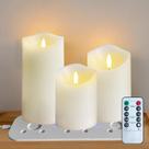 Conjunto de velas sem chama recarregáveis LEDHOLYT com controle remoto Conjunto de velas sem chama recarregáveis LEDHOLYT com controle remoto