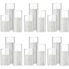 Conjunto de velas Shihanee, 36 peças de velas de pilar com vasos de vidro