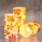 Conjunto de velas Silverstro Flameless com 3 folhas remotas de cera real