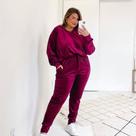 Conjunto de veludo plus sizi