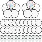 Conjunto de ventiladores de disco voador dobráveis V-chen 30PCS, 25 cm, branco
