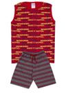 Conjunto de Verão Infantil Masculino Regata Vermelha Big Dreams e Shorts Listrado - KK Kids Conjunto de Verão Infantil Masculino Regata Vermelha Big Dreams e Shorts Listrado - KK Kids