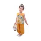Conjunto De Verão Leve Para Meninas 2 Peças Vestido Com Gola Peter Pan Roupas Para Crianças