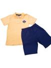 Conjunto de Verão Masculino Camiseta Pólo e Bermuda