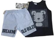 Conjunto de verão masculino infantil tigor
