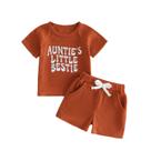 Conjunto de verão Outfit XRTBMN Aunties Little Bestie Baby Boy, 2 peças