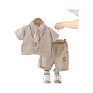 Conjunto De Verão Para Bebês Meninos: Camiseta Casual De Algodão E Shorts (2 Peças) - Roupa Infantil