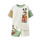 Conjunto De Verão Para Meninos Com Estampa De Desenho Animado, Camiseta De Manga Curta E Shorts,
