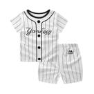 Conjunto De Verão Para Meninos E Meninas 2 Peças Camiseta De Manga Curta E Shorts Com Estampa Fofa