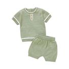 Conjunto De Verão Para Meninos Recém-Nascidos Em Algodão 2 Peças Camisetas De Manga Curta E Calças Conjunto De Verão Para Meninos Recém-Nascidos Em Algodão 2 Peças Camisetas De Manga Curta E Calças