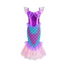 Conjunto De Vestido De Sereia Ariel Roxo Para Meninas, Fantasia De Halloween Para 3-10 Anos, Vestido