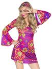 Conjunto de Vestido Leg Avenue Fantasia Hippie de 2 Peças