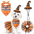 Conjunto de vestidos de bandana com chapéu de bandana SCENEREAL para cães