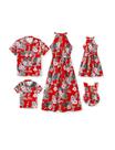 Conjunto de vestidos havaianos combinando com a família PATPAT Tropical Print